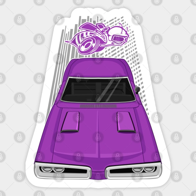 Dodge Coronet Super Bee 1970 - purple Sticker by V8social